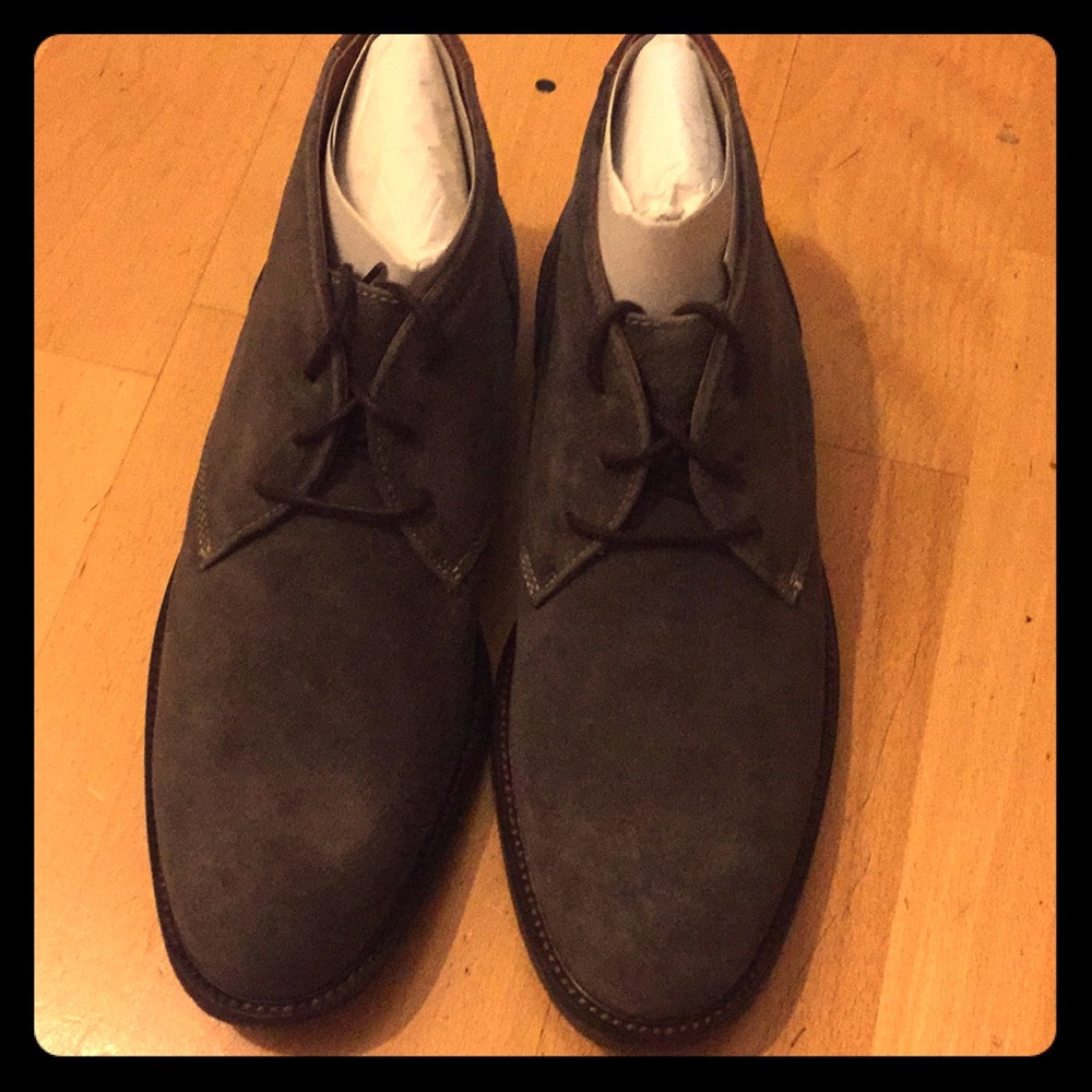 Johnston & Murphy dark grey suede Copeland oxfords